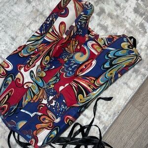 Colorful abstract corset